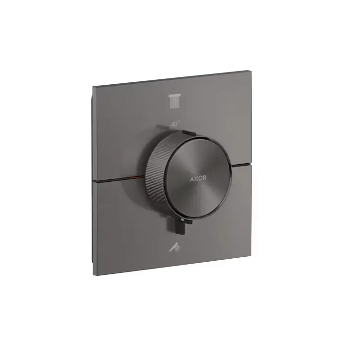 Bardzo popularny produkt | Showerselect id bateria termostatyczna do 2 odbiorników, kwadratowa, podtynkowa czarny chrom szczotkowany 36752340