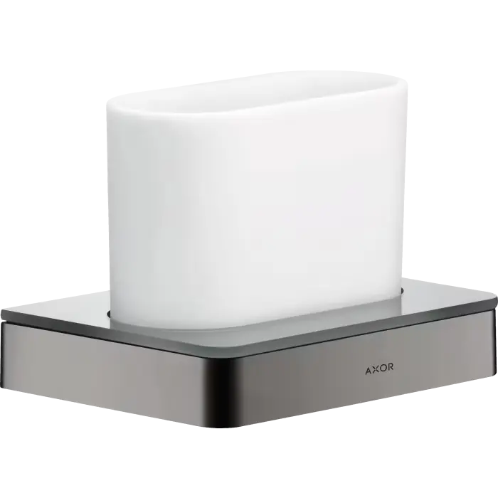 Universal softsquare kubek na szczoteczki do zębów czarny chrom polerowany 42834330 - Tylko w tym tygodniu