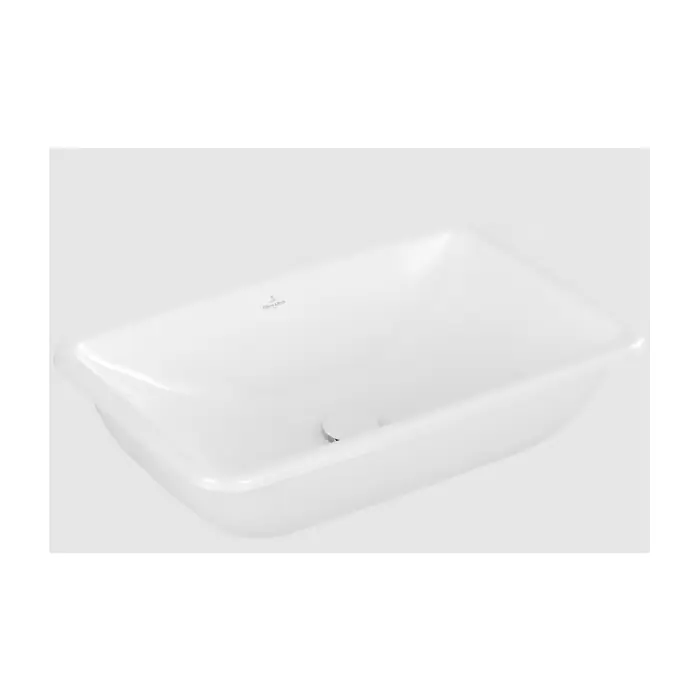 Outlet | Loop & friends umywalka podblatowa, 615 x 380 x 185 mm, bez przelewu, strona zewnętrzna szkliwiona, weiss alpin 4A580101