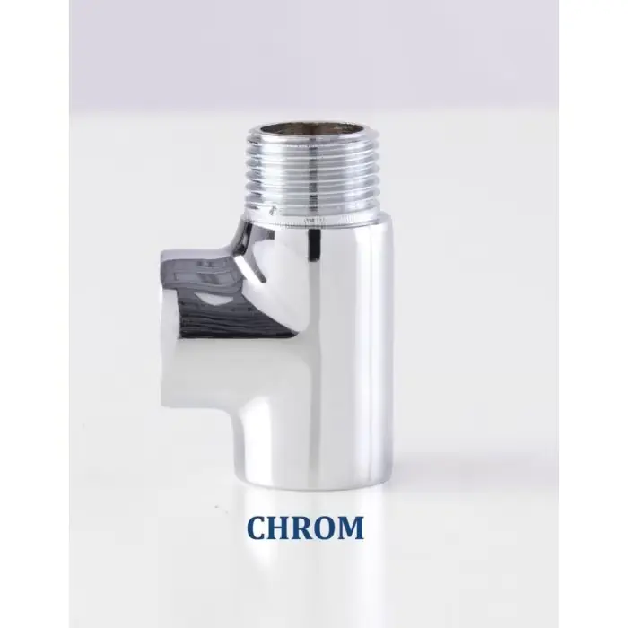 Niska cena | Komex trójnik mosiężny chrom KOMEX trójnik mosiężny chrom