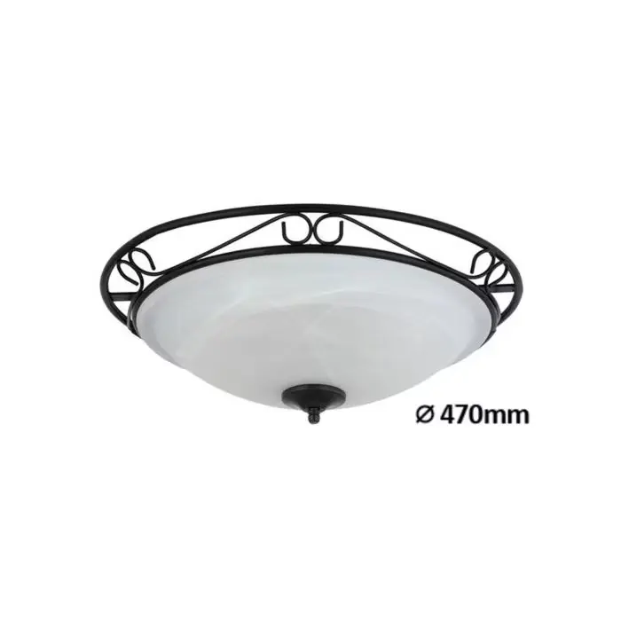 Na zamówienie - Plafoniera athen e27/3x60w czarna matowa 3723