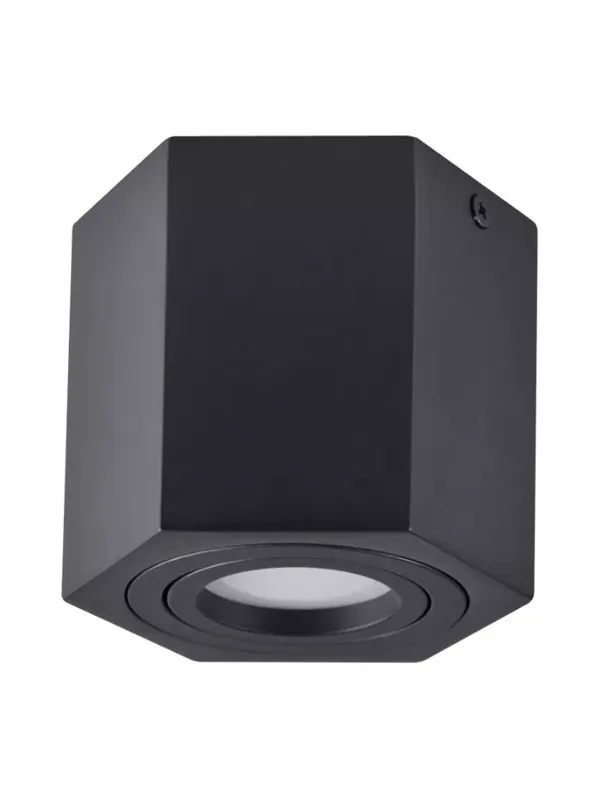 Wyprzedaż zapasów - Oprawa sufitowa natynkowa ruchoma spot HEXAGON GU10 czarny GoldLux 313188