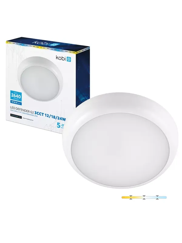 Końcówka serii | Plafon LED DEFENDER G2 12-18-24W 3CCT IP65 Kobi Pro 005028