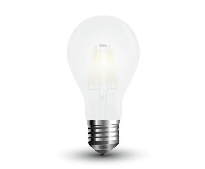 Żarówka LED V-TAC 6W A60 E27 Filament Mrożona VT-1935 ciepła 660lm | Ekstra rabat