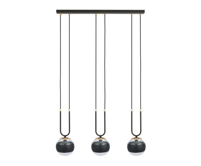 Żyrandol Emibig 3xE14 40W GLAM 3 BLACK/STRIPE 1113/3 - Nowość w ofercie