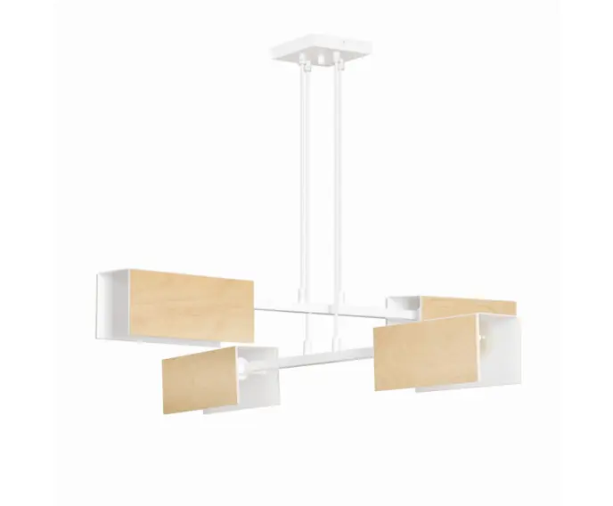 Żyrandol Emibig 4xE27 60W ZAPER 4 WHITE 617/4 | Kup teraz