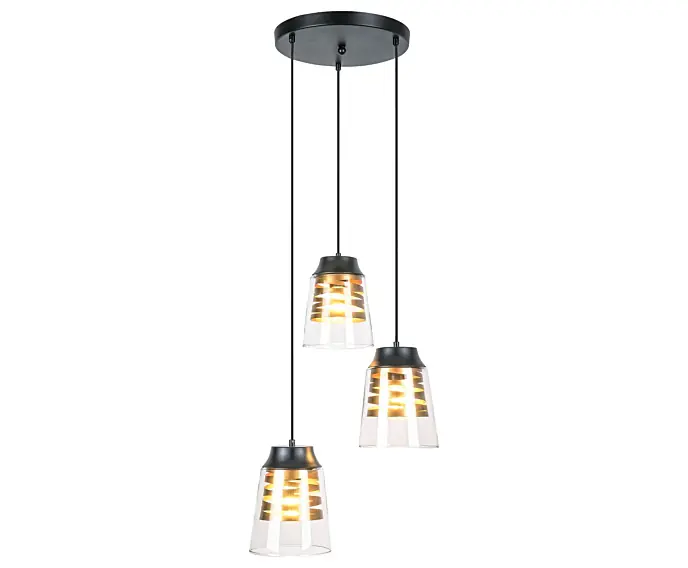 Super okazja - Lampa wisząca E27 3x60W kolor czarny matowy 3545 Zenaida Rabalux
