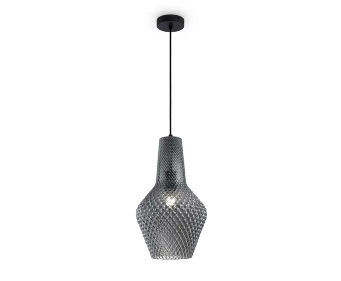 Lampa wisząca karbowany szklany klosz Tommy Maytoni P046PL-01B | Rabat