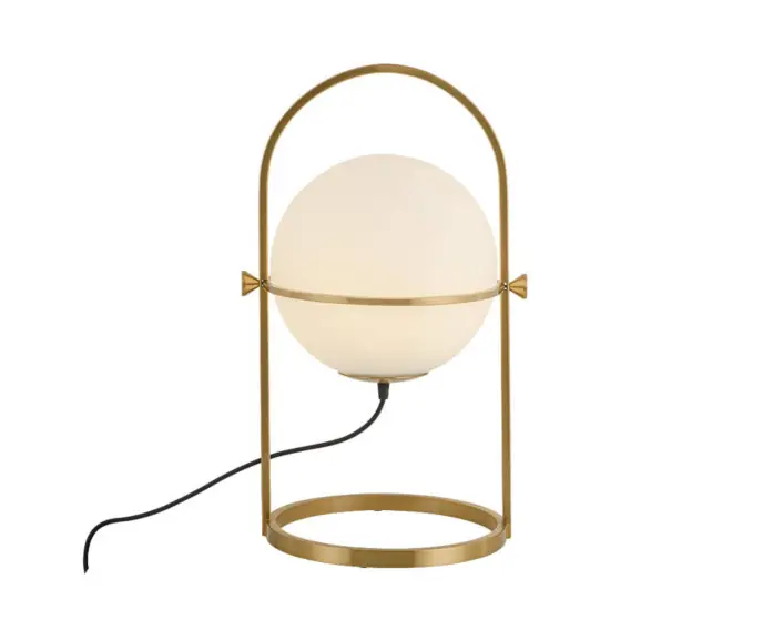 Produkt polecany | Lampa stołowa szklana kula ART R0460T Como