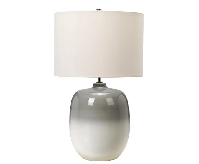 Lampa stołowa ceramiczna szaro biała Chalk Farm E27 60W Elstead - Mega okazja