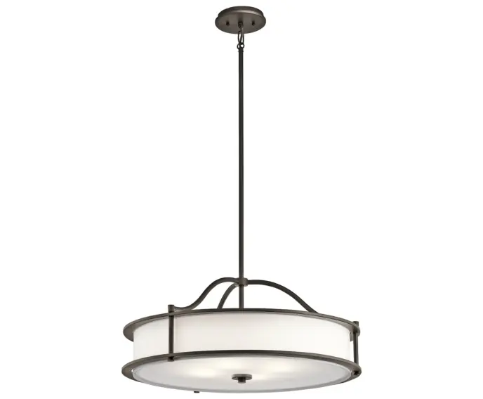 Duży rabat - Lampa wisząca stary brąz Emory 4xE27 60W Kichler