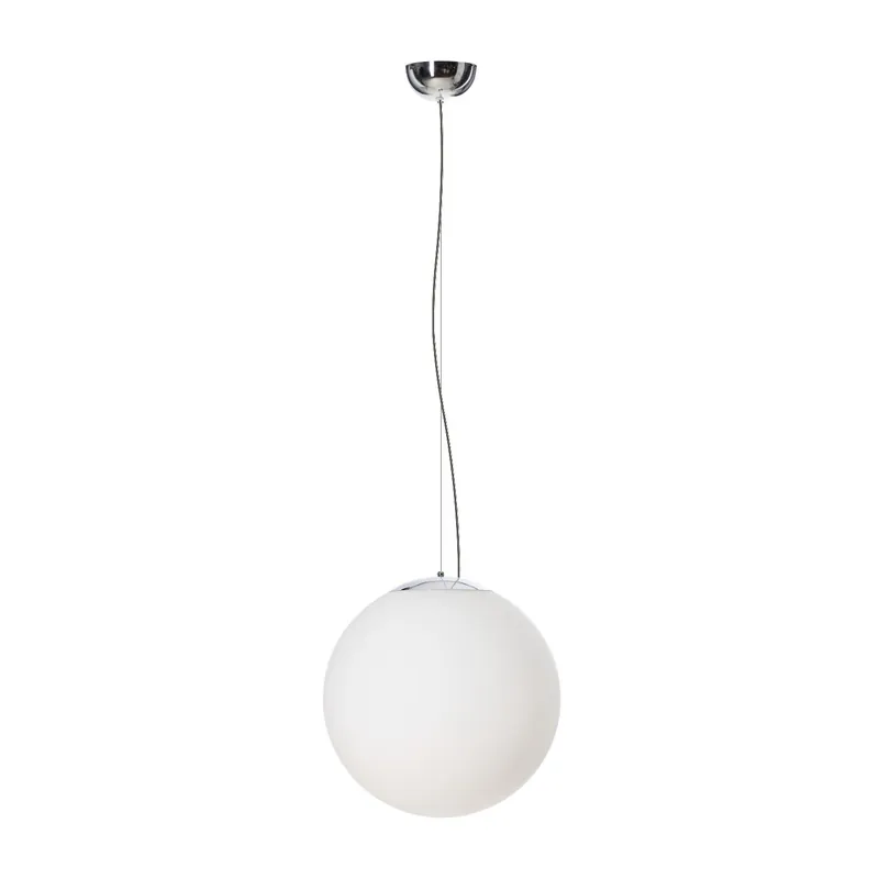 Lampa wisząca szklana biała kula 50cm AZ1329 z serii WHITE BALL - Azzardo - Hit sprzedaży