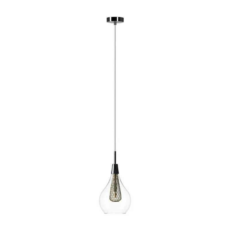 Lampa wisząca szklana przezroczysta chromowana AZ1687 z serii ELEKTRA - Azzardo - Skorzystaj z oferty