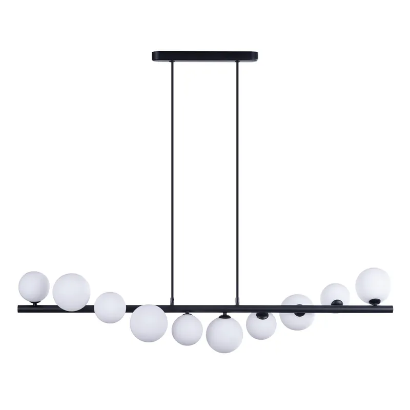 Lampa wisząca metalowa czarno-biała 10-punktowa AZ4404 z serii Sybilla - Azzardo | Produkt ceniony przez klientów