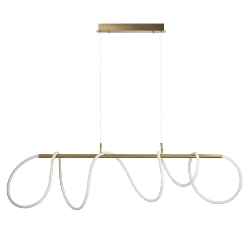 Lampa wisząca złota aluminiowa LED 137cm AZ6528 z serii ZIGZAG - Azzardo | Ostatnie sztuki