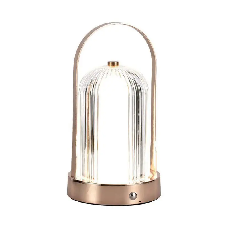 Lampka stołowa nocna V-TAC 1W LED 22cm ładowanie USB ściemnianie matowe złoto VT-1057 3000K-6000K 55lm - Promocja