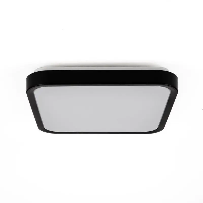 Oprawa sufitowa plafoniera V-TAC 24W LED kwadrat 30x30cm natynkowy IP44 czarny VT-8624B 3000K 2500lm | Dodatkowy rabat