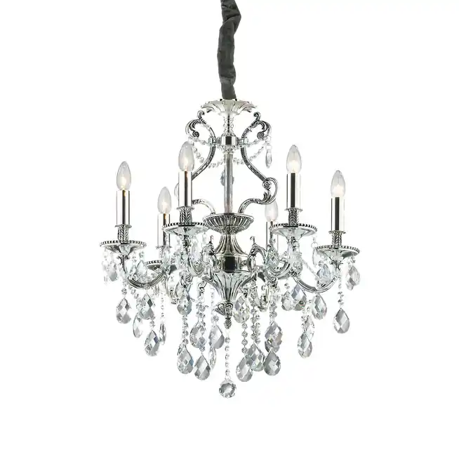 Hit sprzedaży - ŻYRANDOL Z KRYSZTAŁKAMI GIOCONDA SP6 044927 IDEAL LUX