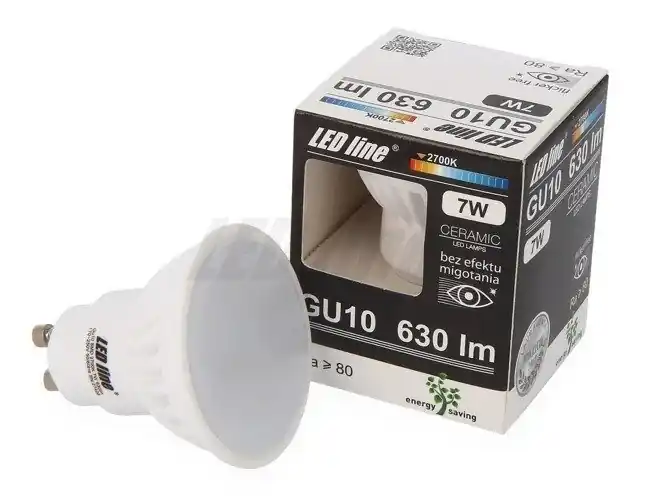 Oszczędź | Żarówka LED line GU10 SMD 170~250V 7W 630lm biała ciepła 2700K