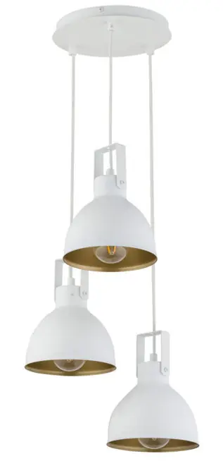 MARS 3 lampa wisząca koło biały/ złoty 32261 | Sprawdź teraz