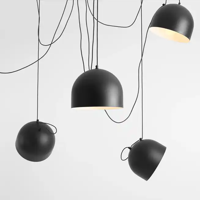 Jeszcze taniej | Lampa wisząca NOOR 5 czarna