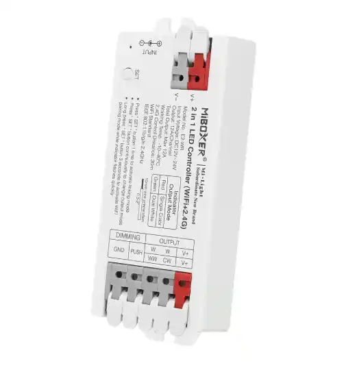 Kontroler 2w1 LED WiFi 12-24VDC 12A | Tylko kilka sztuk