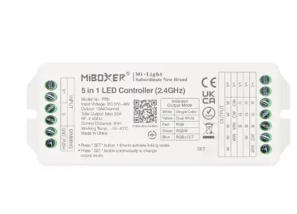 Outlet | Kontroler 5w1 LED 12-48VDC 20A MiBoxer (FUT037P+)