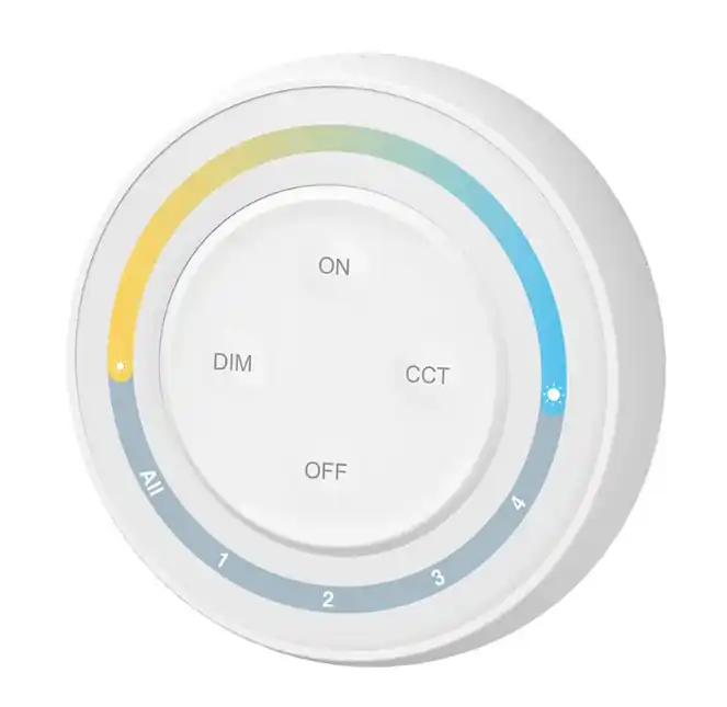Łatwe zamówienie | Panel ścienny 4-strefowy CCT SUNRISE, dotykowy 2.4GHz (S1W+)