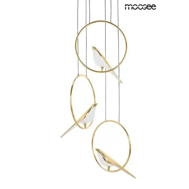 Hit - MOOSEE lampa wisząca BIRD DISC złota