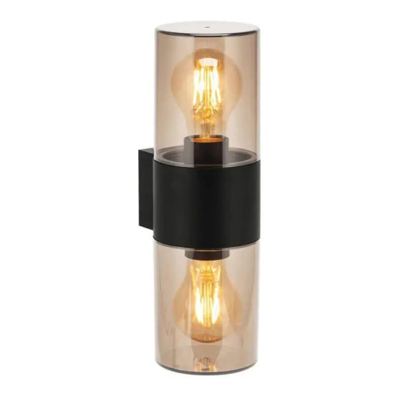 Oferta | HAGER 2 WALL kinkiet elewacyjny góra/dół AZzardo, czarny, IP54, 2xE27
