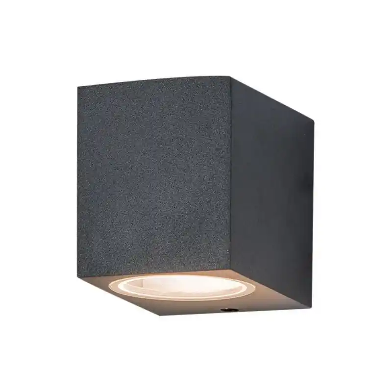 Kinkiet elewacyjny Zambelis E123, kwadrat 9cm, grafit, IP54, GU10, max 15W - Hit sprzedażowy