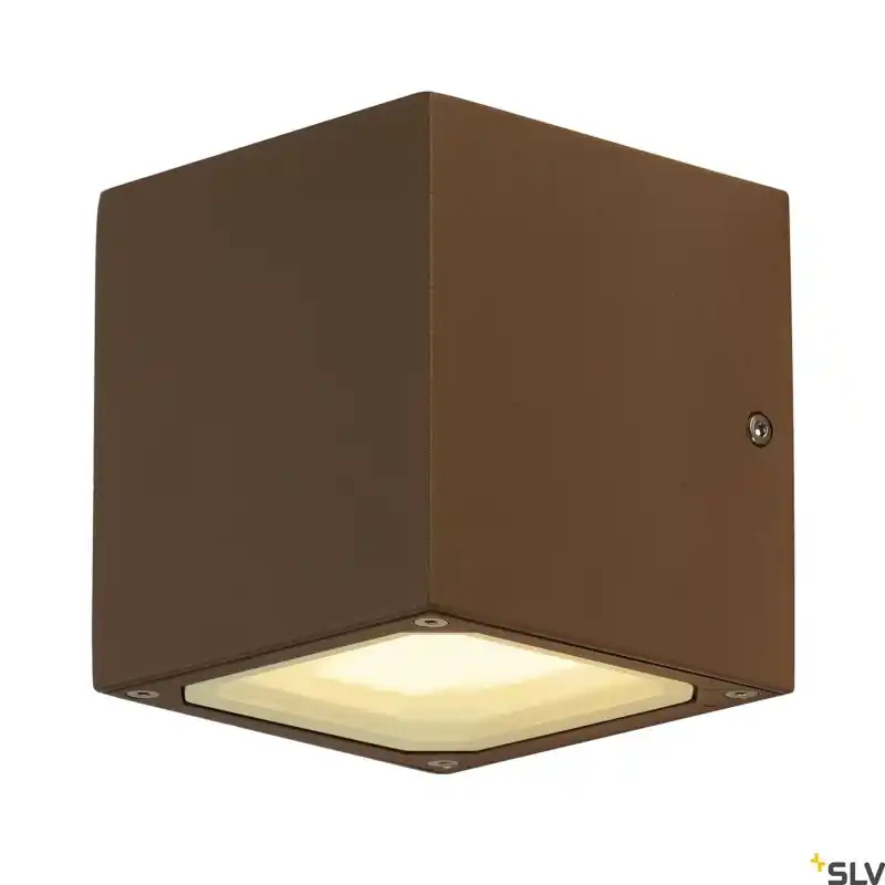 Zamów teraz | SITRA CUBE lampa ścienna zewnętrzna SLV, IP44, rdzawy, max 18W